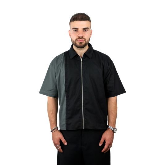 Zipper Shirt Grey/Black