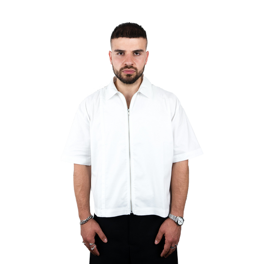 Zipper Shirt White/White